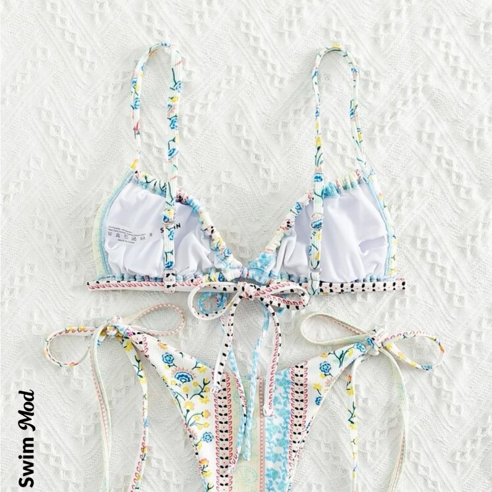 Ditsy Floral tie side bikini, cute and comfortable!